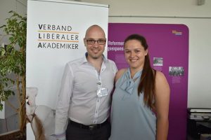 Neuer VLA-Präses Alexander Bagus mit der neuen Beisitzerin Katharina Sprott